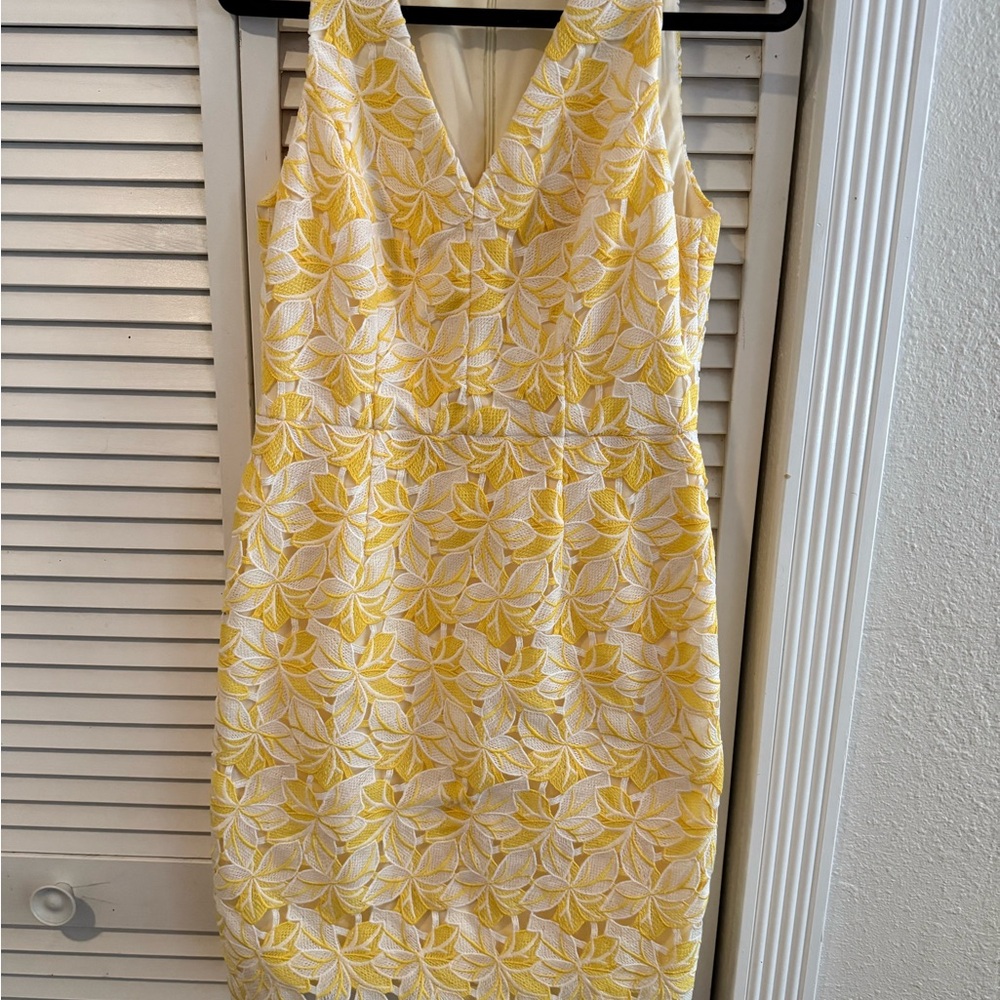 Elegant Yellow Floral Dress
